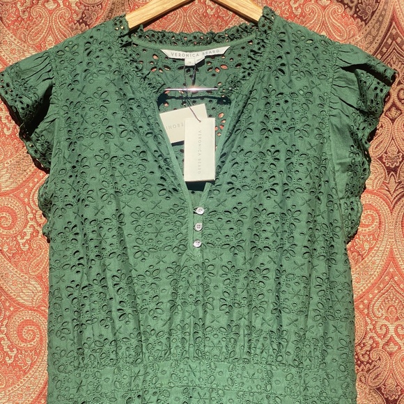 green emerald velvet dress Veronica Beard Mirabel Silk Mini Dress | Dark Hunter Green Multi main image 1